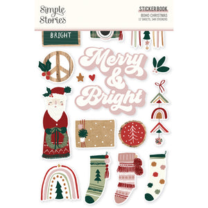 Simple Stories - Boho Christmas - Sticker Book