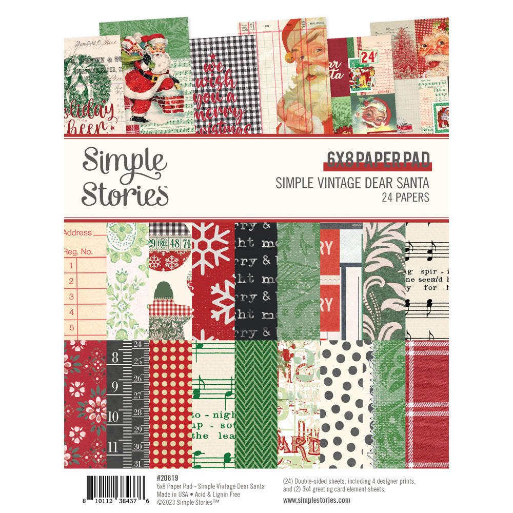 Simple Stories Simple Vintage Dear Santa 6x8 Paper Pad