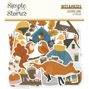 Simple Stories | Acorn Lane Bits & Pieces Die Cut Ephemera