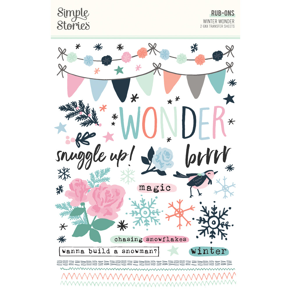 Simple Stories | Winter Wonder Collection | Rub-Ons