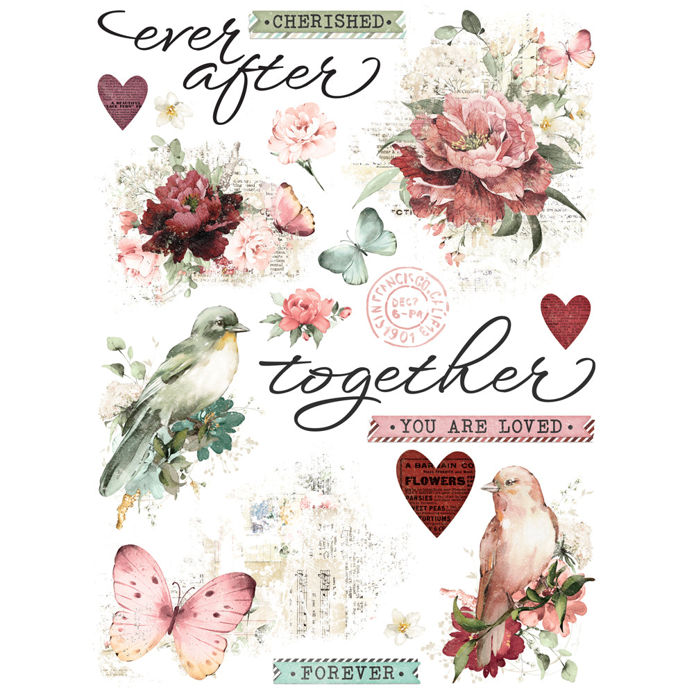 Simple Stories | Simple Vintage Love Story Collection | Rub-Ons