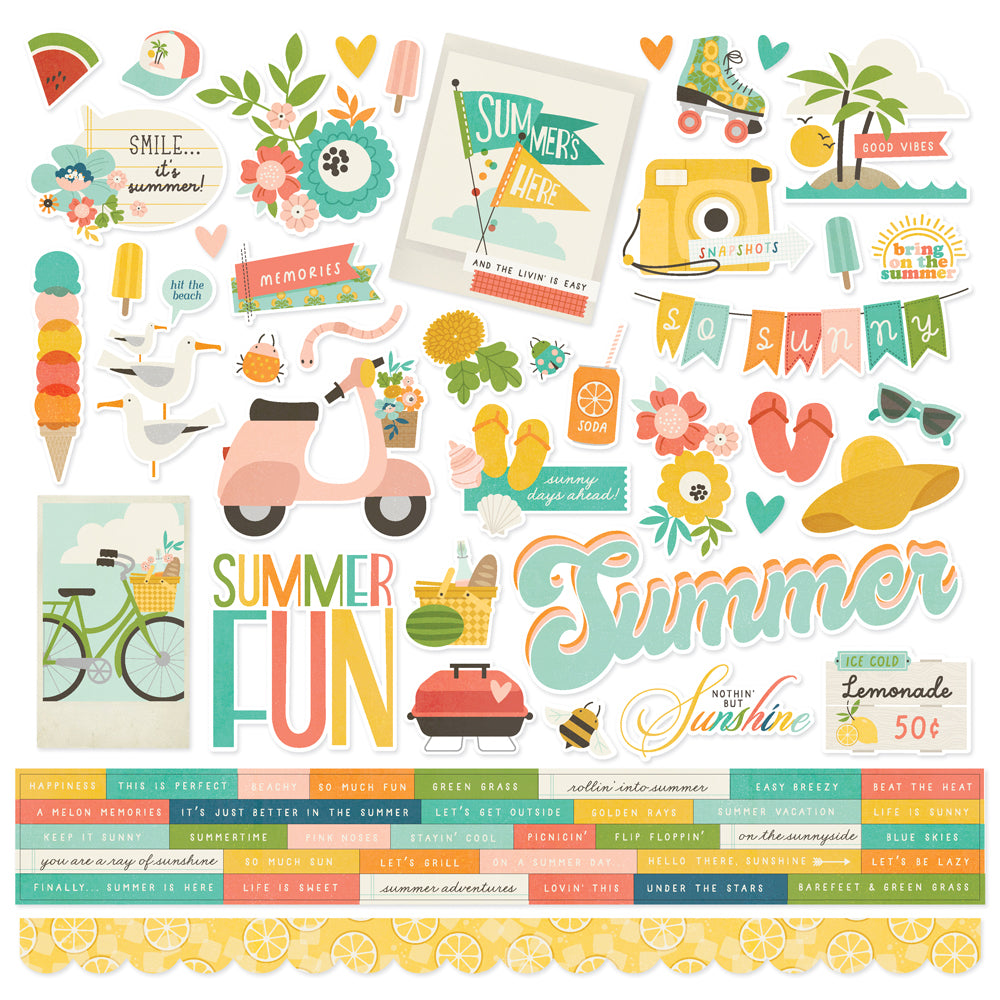 Simple Stories | Summer Snapshots - 12x12 Cardstock Stickers