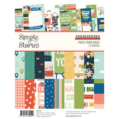 Simple Stories | Pack Your Bags Collection | 6x8 Paper Pad