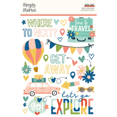Simple Stories | Pack Your Bags Collection | Rub-Ons