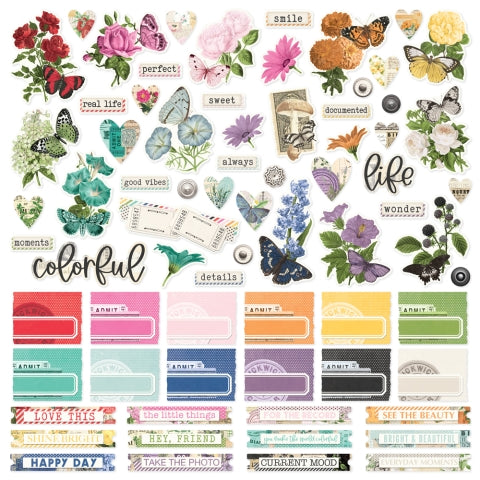 Simple Stories | Simple Vintage Essentials Color Palette 12x12 Cardstock Stickers