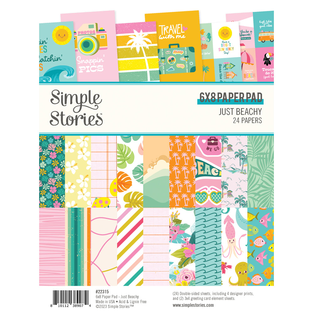 Simple Stories | Just Beachy Collection | 6x8 Paper Pad