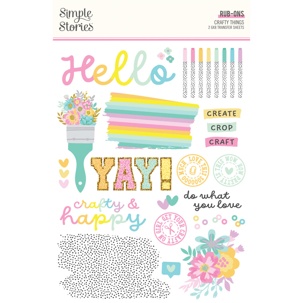 Simple Stories | Crafty Things Collection | Rub-Ons