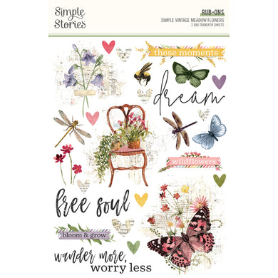 Simple Stories | Simple Vintage Meadow Flowers Collection | Rub-Ons