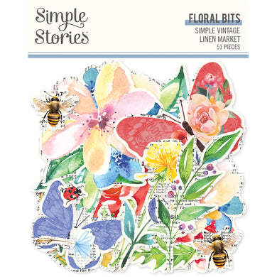 Simple Stories | Simple Vintage Linen Market Collection | Floral Bits & Pieces