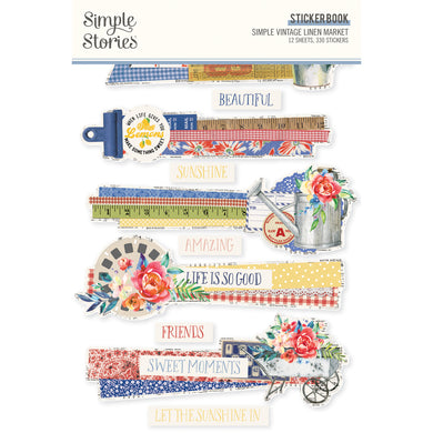 Simple Stories | Simple Vintage Linen Market Collection | Sticker Book