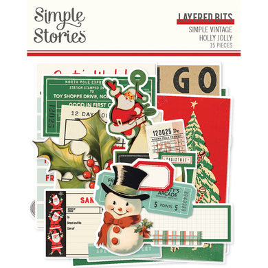 Simple Stories | Simple Vintage Holly Jolly - Layered Bits