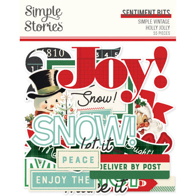 Simple Stories | Simple Vintage Holly Jolly - Sentiments Bits