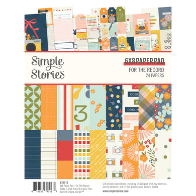 *PRE-ORDER* Simple Stories | For The Record - 6x8 Paper Pad - SHIPPING 11/22