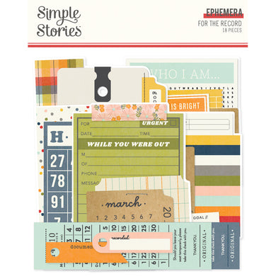 *PRE-ORDER* Simple Stories | For The Record - Ephemera - SHIPPING 11/22