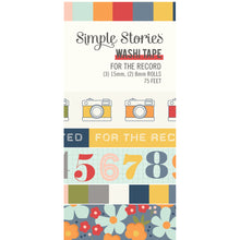 Load image into Gallery viewer, *PRE-ORDER* Simple Stories | For The Record - Washi Tape - SHIPPING 11/22