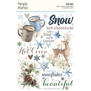 *PRE-ORDER* Simple Stories | SV Fresh Snow - Rub-Ons - SHIPPING 11/22