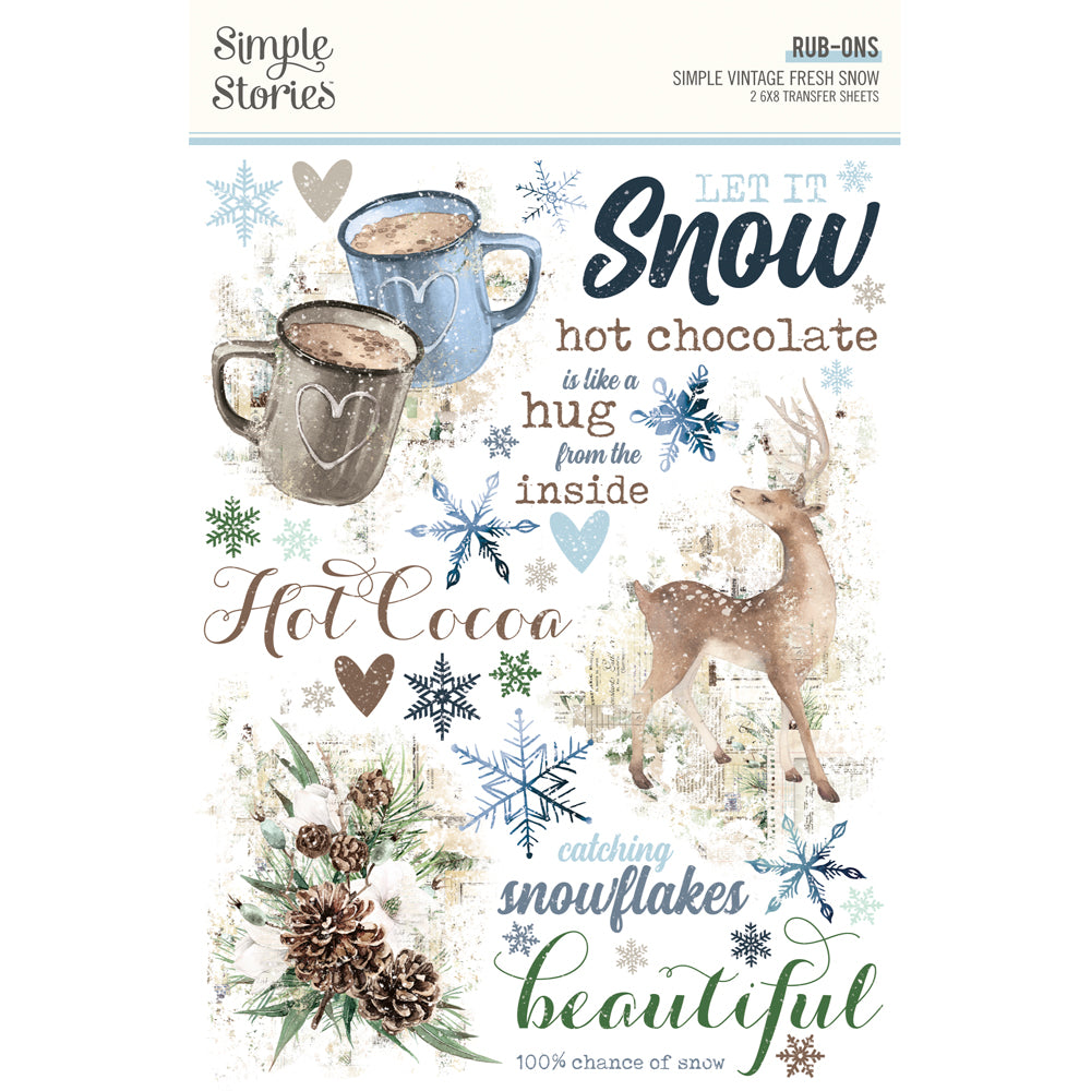 *PRE-ORDER* Simple Stories | SV Fresh Snow - Rub-Ons - SHIPPING 11/22