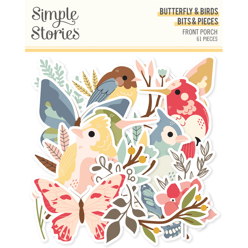 *PRE-ORDER* Simple Stories | Front Porch - Butterfly & Birds Bits & Pieces  - SHIPPING 11/22