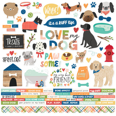 Simple Stories | Fur Baby Dog 12x12 Cardstock Stickers