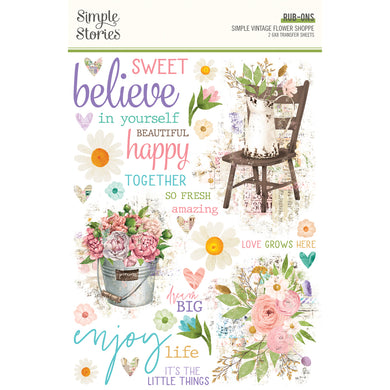 Simple Stories | SV Flower Shoppe - Rub-Ons