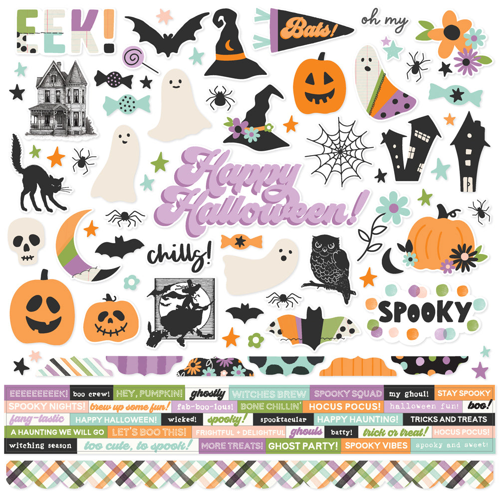 Simple Stories | Spooky Things - 12x12 Cardstock Stickers