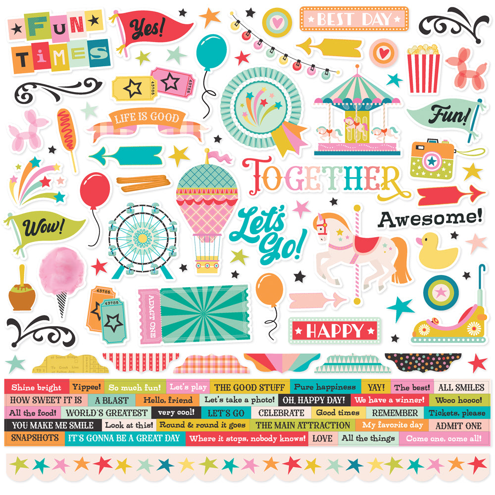 Simple Stories | Fun Times - 12x12 Cardstock Stickers