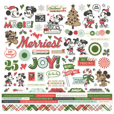 Simple Stories | Say Cheese Classic Mouse Christmas - 12x12 Cardstock Stickers