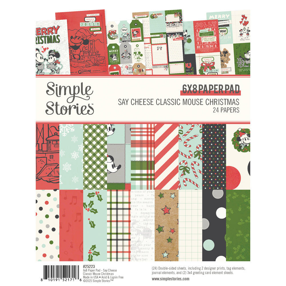 Simple Stories | Say Cheese Classic Mouse Christmas - 6x8 Paper Pad