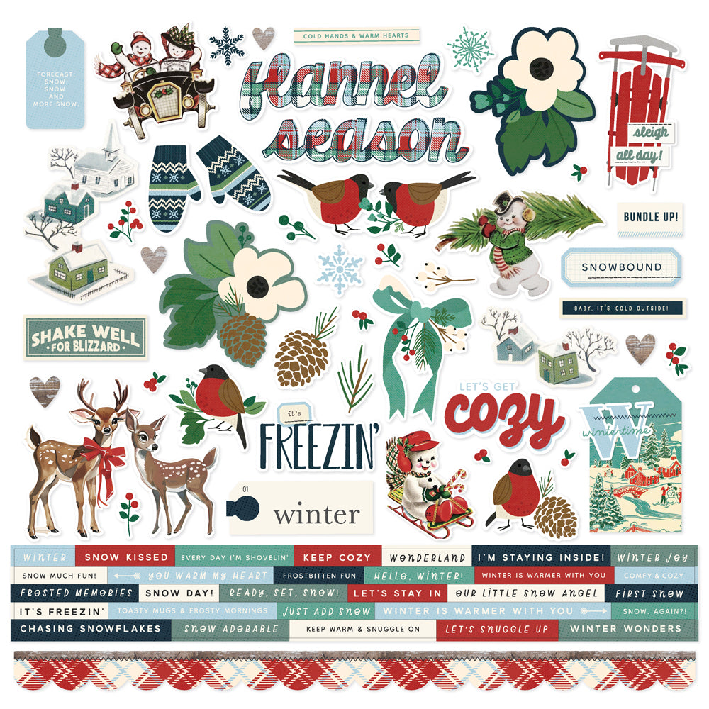 Simple Stories | SV Flannel Season | 12x12 Cardstock Stickers