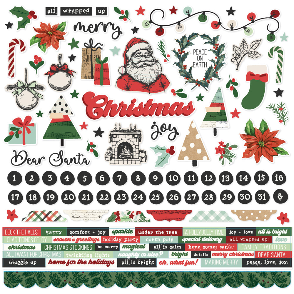 Simple Stories | All Wrapped Up | 12x12 Cardstock Stickers
