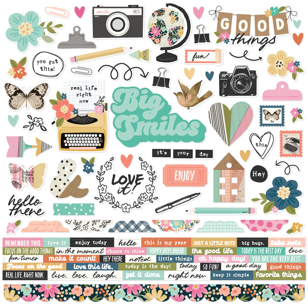 Simple Stories | Take Note - 12x12 Cardstock Stickers