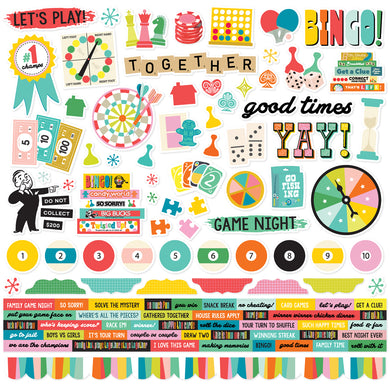 Simple Stories | Game Night - 12x12 Cardstock Stickers