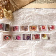 Dahlias Perforated Stamp Washi Tape
