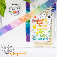 Load image into Gallery viewer, Tip In Tape™ Clear Matte PET Tape - Watercolor RAINBOW