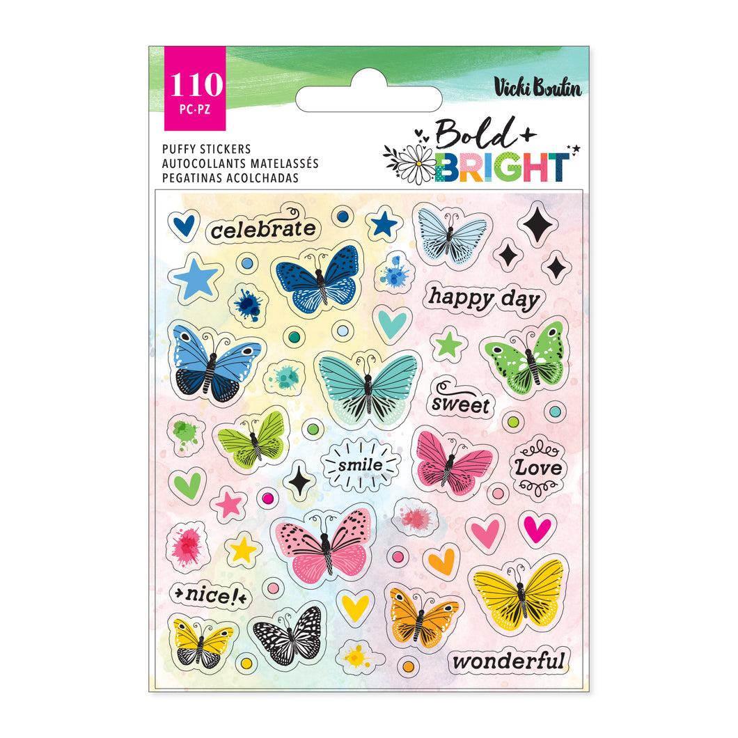 Vicki Boutin | Bold + Bright - Mini Puffy Stickers