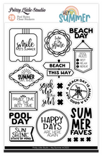 Load image into Gallery viewer, Hey Summer - Pool Rules Clear Stickers