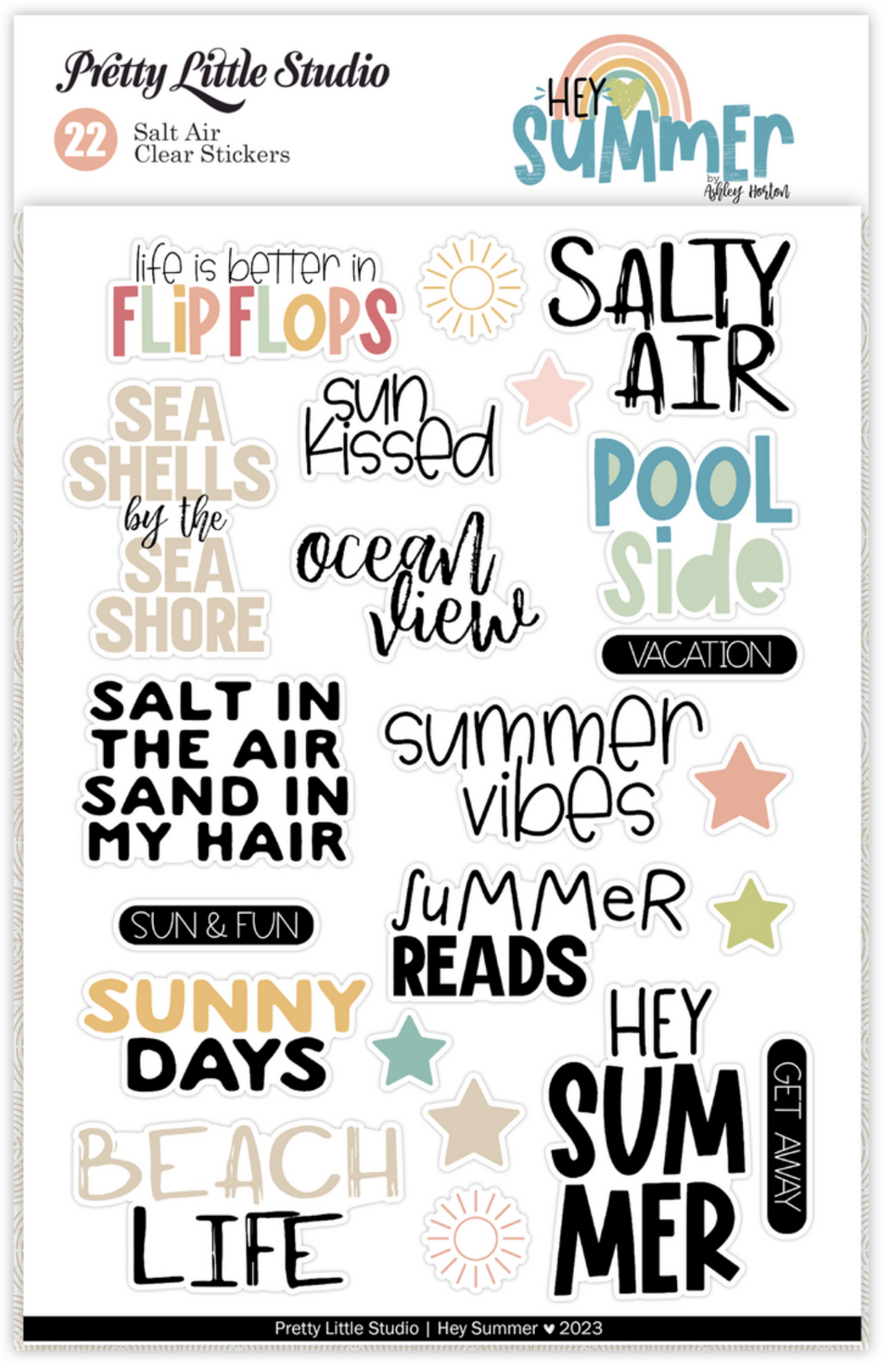 Hey Summer - Salt Air Clear Stickers
