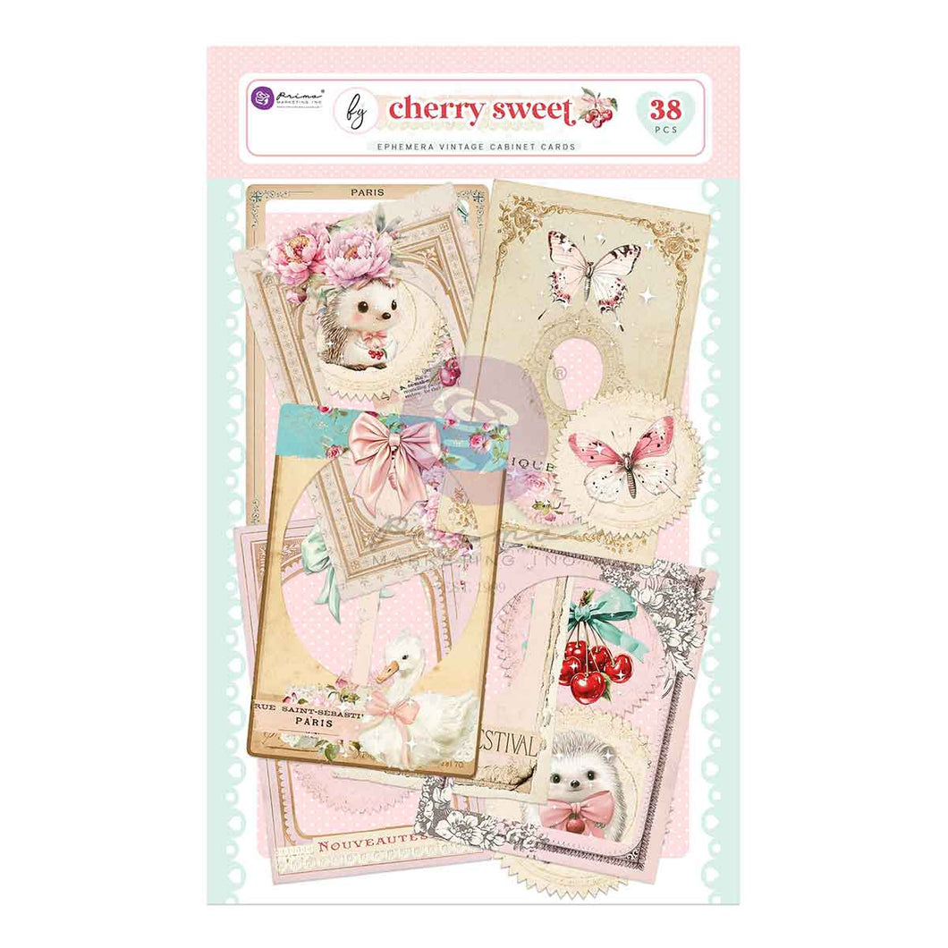 Prima | Cherry Sweet - Cabinet Cards Ephemera