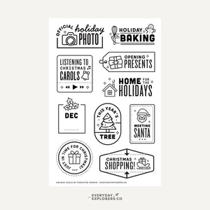 Everyday Explorers | Holiday Seals 4x6 Clear Stamp Set