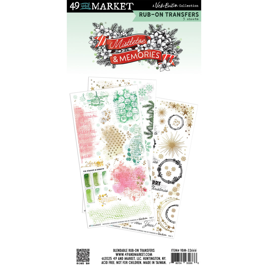 49 and Market | Vicki Boutin Mistletoe & Memories - Rub-on Transfers