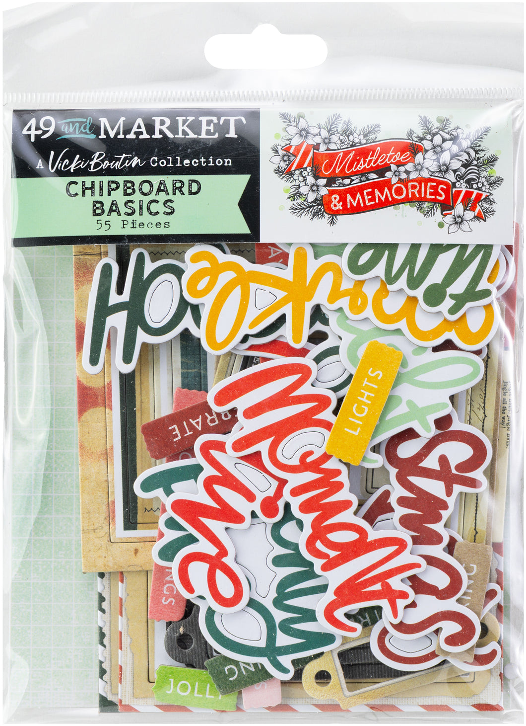 49 and Market | Vicki Boutin Mistletoe & Memories - Chipboard Basics
