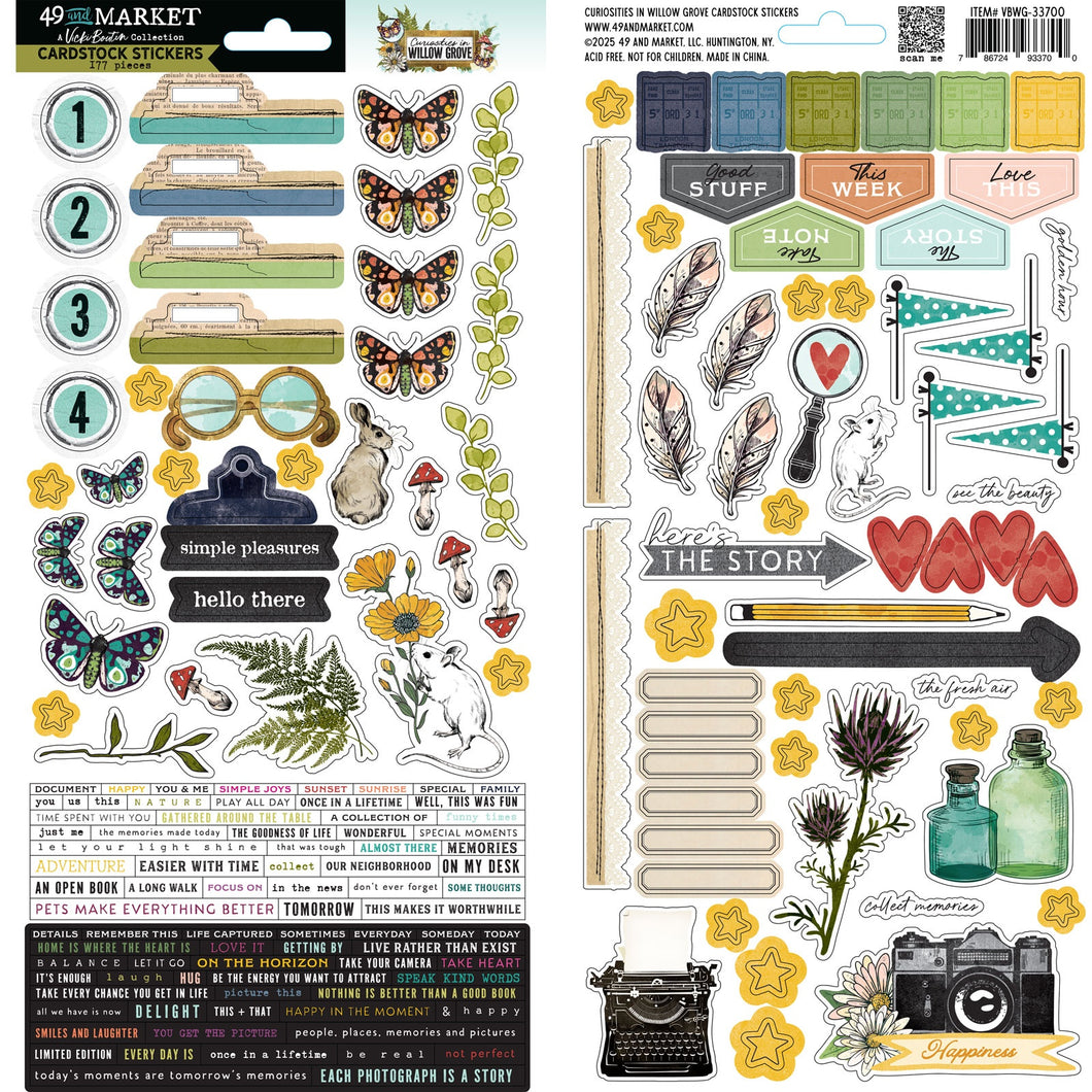 49 and Market | Vicki Boutin Curiosities in Willow Grove - Cardstock Stickers