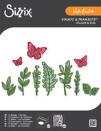 Sizzix Clear Stamp with Framelits By Vicki Boutin | GREENERY LAYERS #1