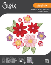 Load image into Gallery viewer, Sizzix Clear Stamp with Framelits By Vicki Boutin | FLORAL LAYERS #1