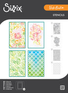 Sizzix Buildables Stencils By Vicki Boutin | BOTANICALS #1 A5 STENCILS