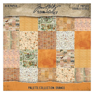 Tim Holtz Idea-ology | Palette Collection - 8x8 ORANGE Paper Pack