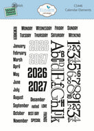 Elizabeth Craft Designs | 6x8 Calendar Elements Stamp Set