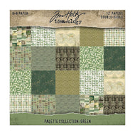 Tim Holtz Idea-ology | Palette Collection - 8x8 GREEN Paper Pack