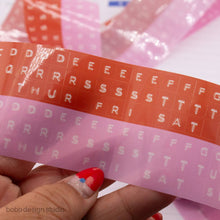 Load image into Gallery viewer, Embossed Letters Kiss Cut PET Tape - Red and Pink