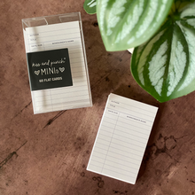 Load image into Gallery viewer, WHITE Library Card Minis™ - Flat Notecard Set of 60 